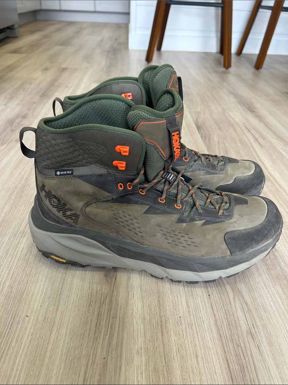 Hoka One One Kaha GTX Waterproof Hiking Boots Mens 14 Burnt Olive